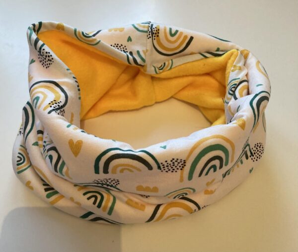 Child’s greens rainbow snood age 3-6 - main product image
