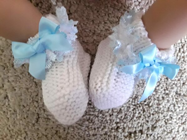 Baby Lace Frill Booties - main product image