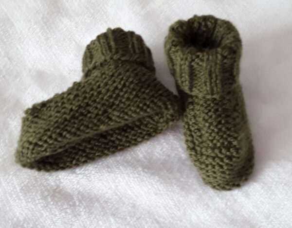 Hand Knitted Baby Booties - main product image