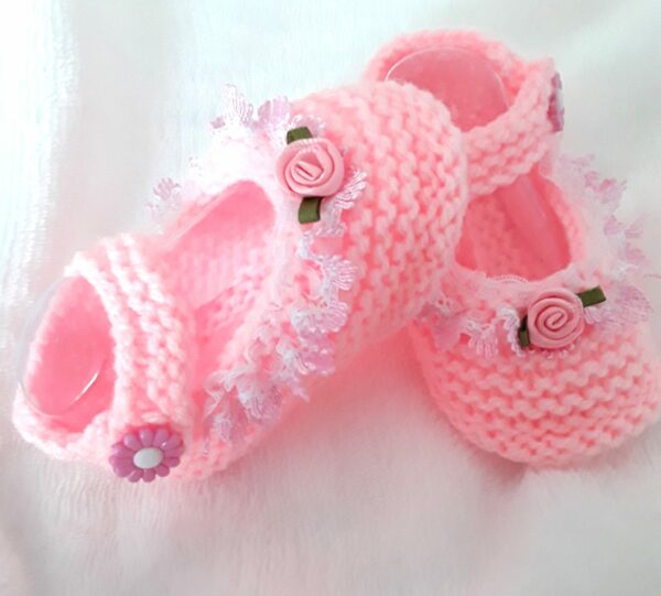 Mary Jane Knitted Baby Shoes - main product image