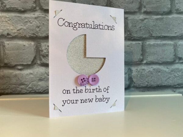 Cute as a button new baby card - product image 2