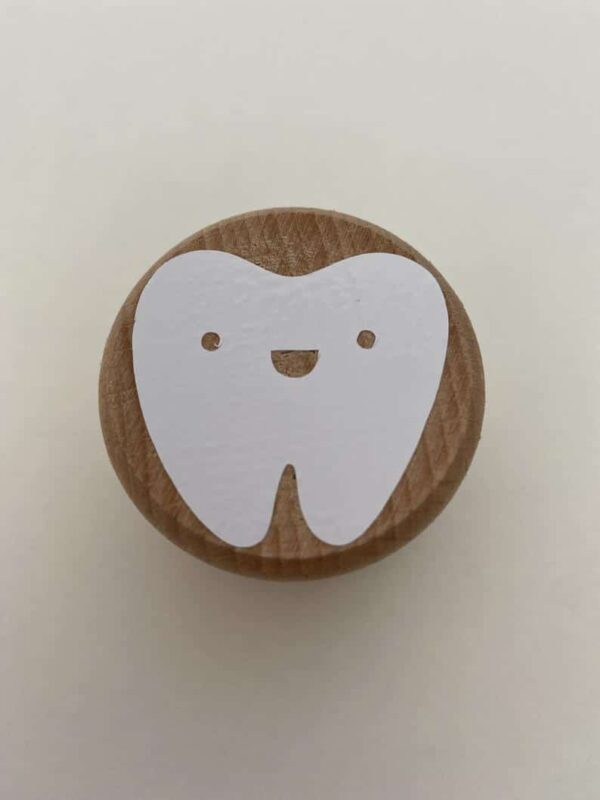 Wooden Tooth Fairy Box Pot Personalised Baby Tooth - main product image