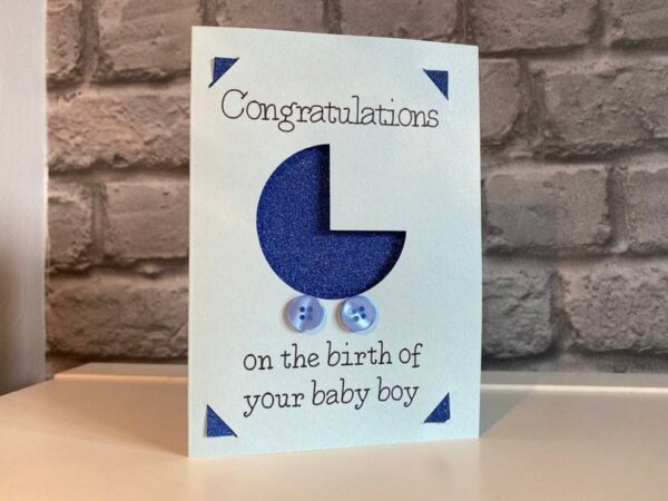 Cute as a button new baby card - product image 3