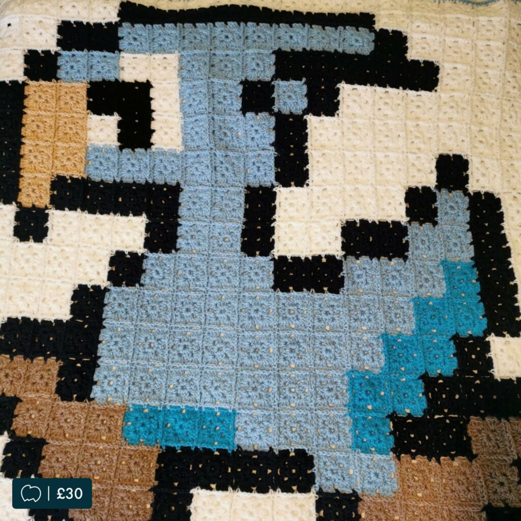 Crochet bird blanket