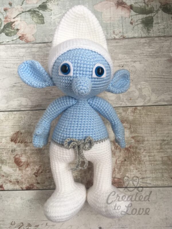 Handmade Crochet Smurf, Christmas present, Baby shower gift, Birthday, Nursery decor Soft cuddly toy - product image 3