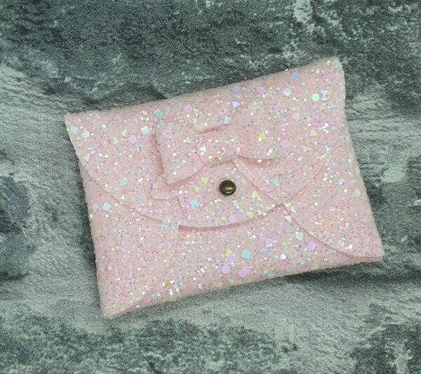 Pink glitter pouch - main product image