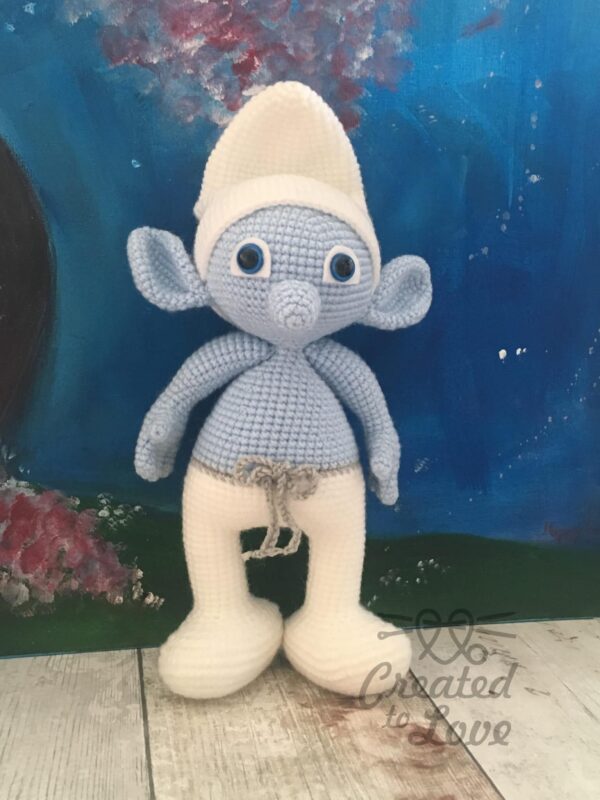 Handmade Crochet Smurf, Christmas present, Baby shower gift, Birthday, Nursery decor Soft cuddly toy - main product image