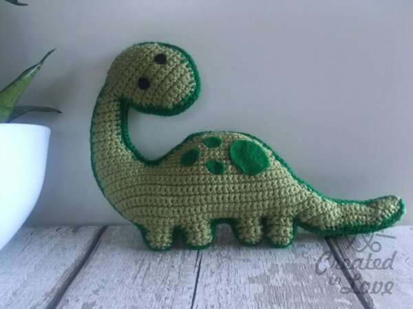 Handmade crochet Dinosaur, Toddler toy Birthday Soft cuddly, Baby shower gift, Christmas present - product image 3