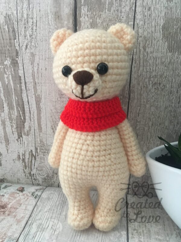 Handmade crochet Teddy Bear toy, Toddler Birthday gift, Soft cuddly, Baby shower, Christmas present - product image 3