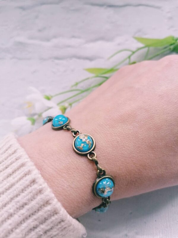 Gold foil cabochon bracelet - product image 4