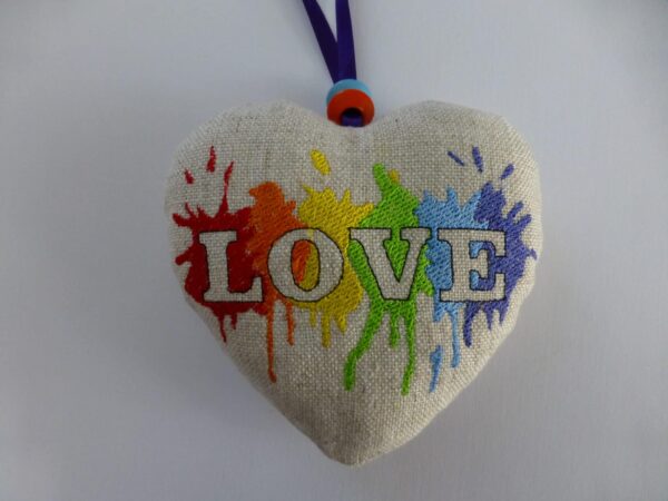 Fabric Hanging Heart – LGBT Rainbow, Pride Love - main product image