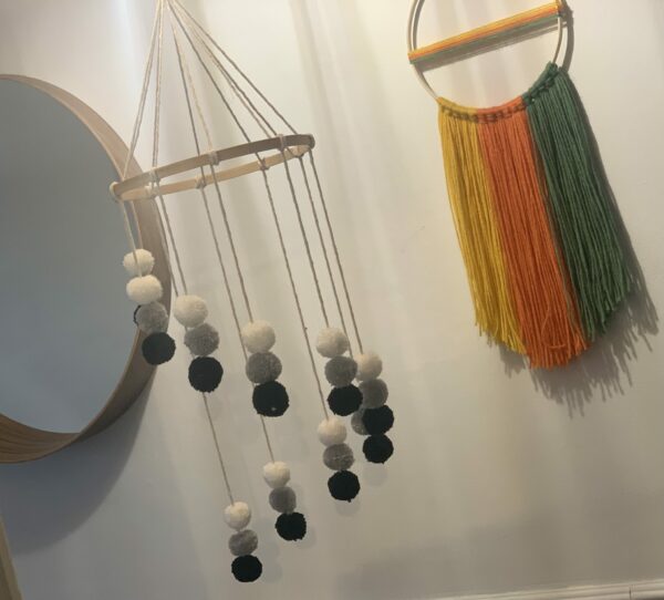 Monochrome Pom Pom Mobile - product image 4
