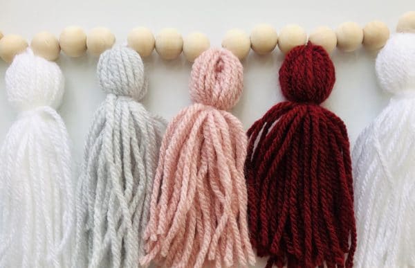 Boho tassel garland —pinks - product image 2