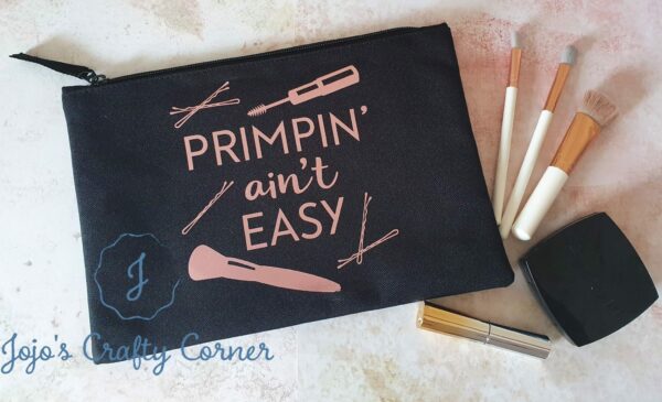 Black and rose gold make up/toiletry bag - main product image