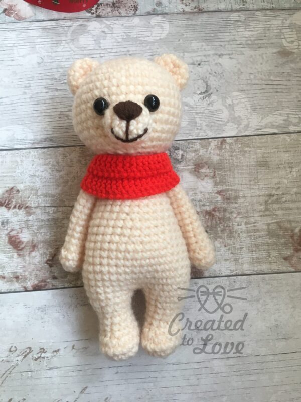 Handmade crochet Teddy Bear toy, Toddler Birthday gift, Soft cuddly, Baby shower, Christmas present - main product image