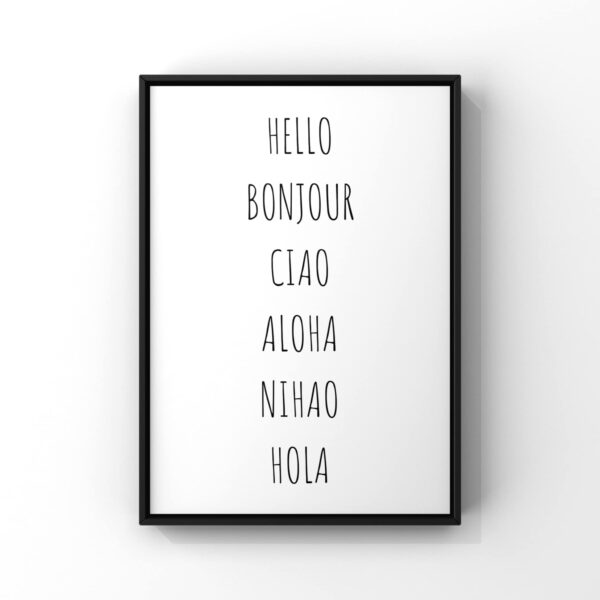 Hello wall print - main product image