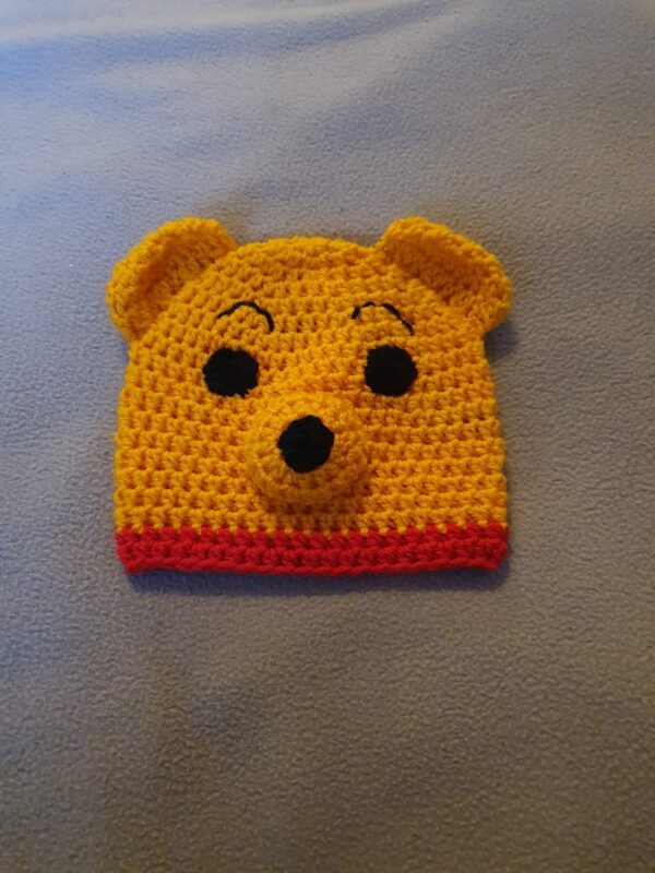 Crocheted winnie the pooh baby hat - main product image