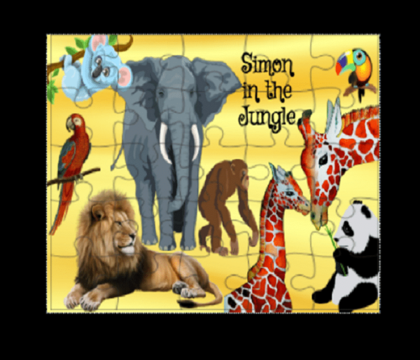 Personalised Jungle Animals CHOOSE Name 80+ Piece Jigsaw Puzzles - product image 4