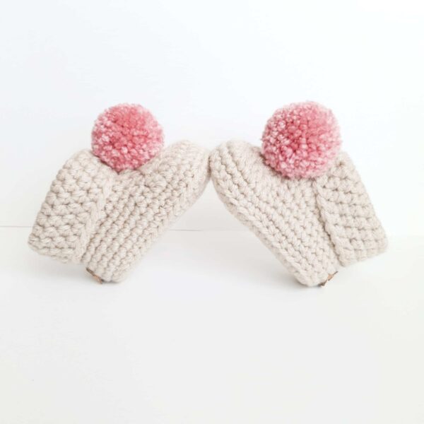 Dusky Pompom Baby Booties - product image 2