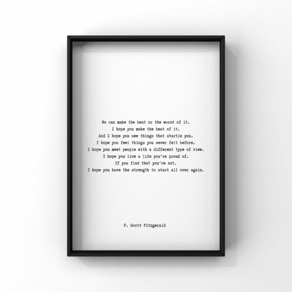 F. Scott Fitzgerald wall print - main product image