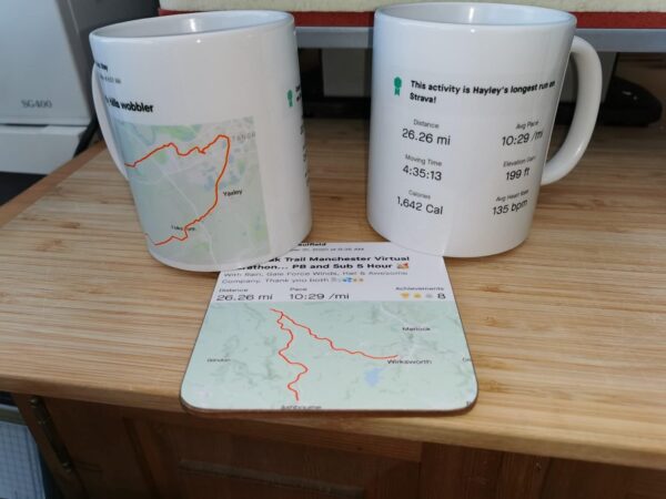 Personalised Strava activity mug and coaster - product image 5