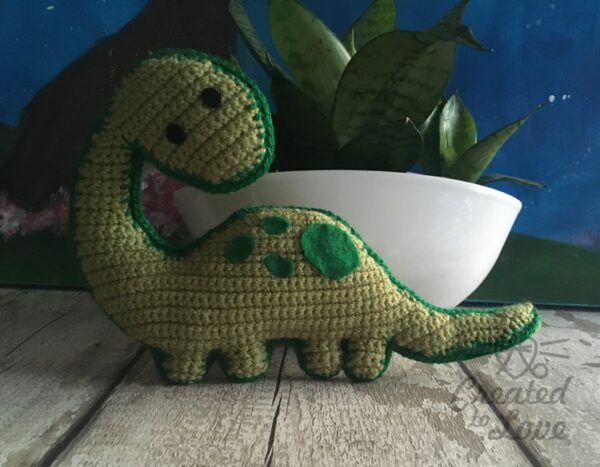 Handmade crochet Dinosaur, Toddler toy Birthday Soft cuddly, Baby shower gift, Christmas present - product image 5