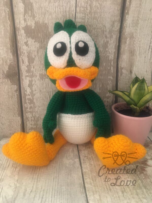 Handmade Baby Duck toy, Toddler Birthday gift, Soft cuddly, Crochet Baby shower Christmas present - product image 5