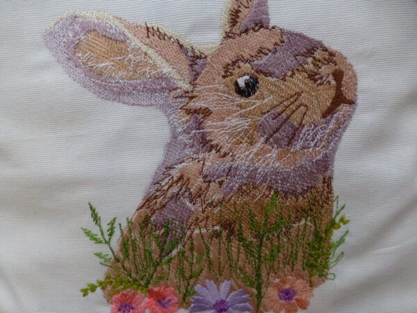 Embroidered Rabbit Cushion Cover - product image 3