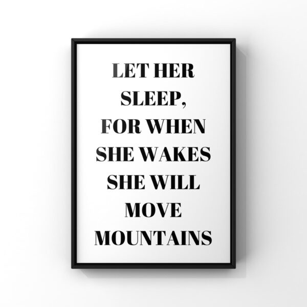 Let her sleep… wall print - main product image