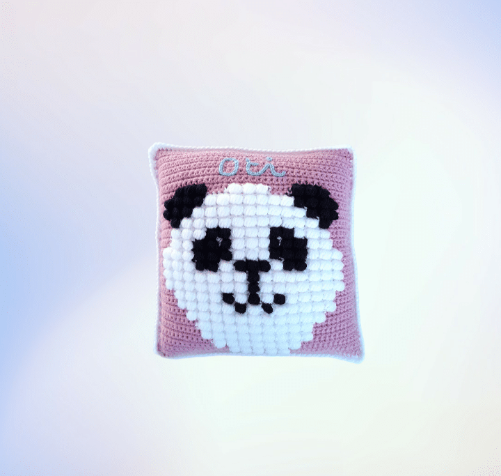Panda Puff Pillow