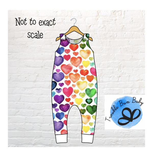 Rainbow Hearts Over It All Romper - main product image