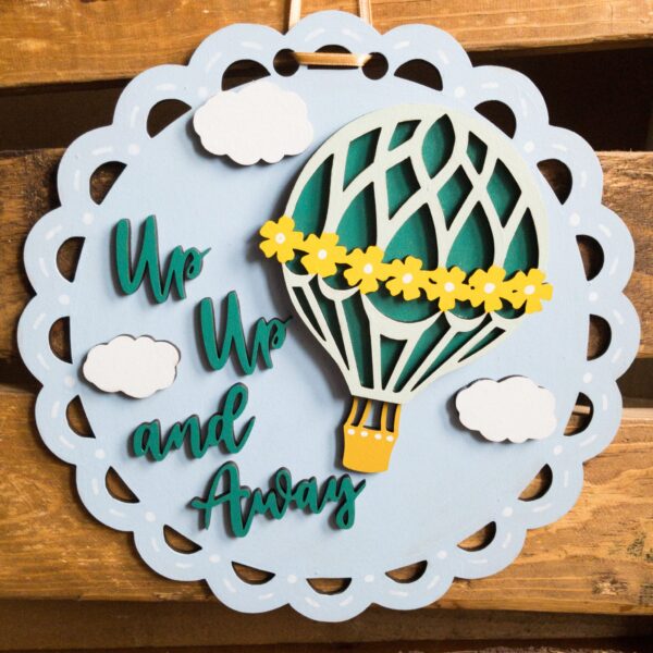Up up and away children’s plaque - product image 2