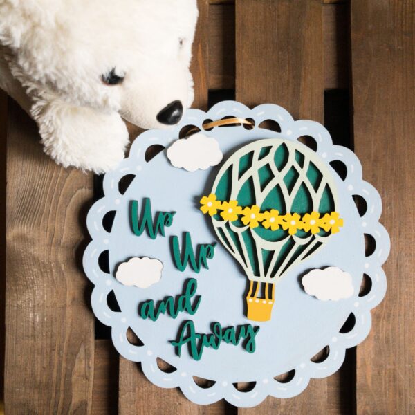 Up up and away children’s plaque - main product image