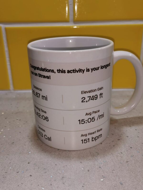 Personalised Strava activity mug and coaster - product image 3