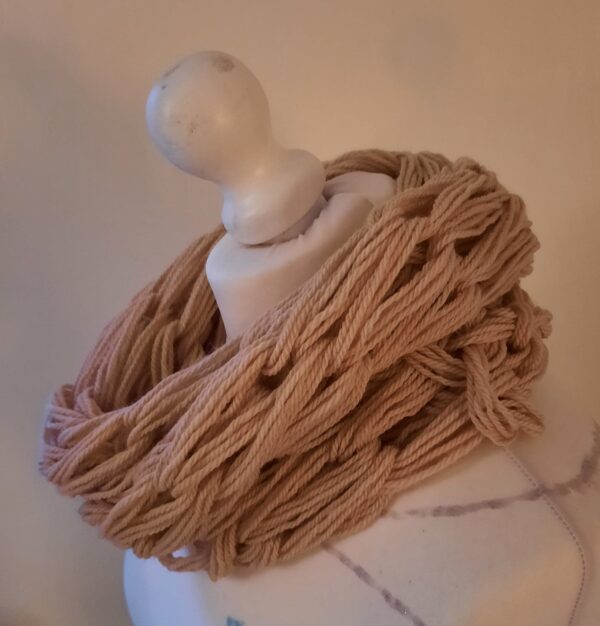 100% organic wool arm knitted infinity scarf - product image 2