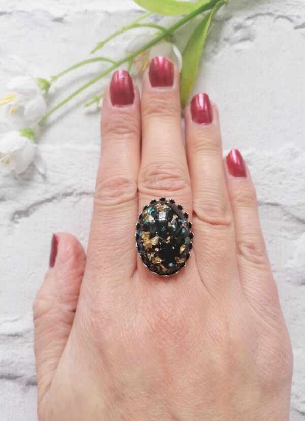 Gold Fleck Cabochon Ring - product image 2