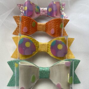 Easter Transparent Hair Bow Clip