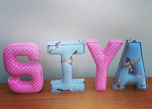 Decorative handmade padded fabric letters - product image 3