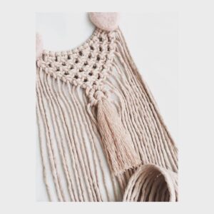 Macrame & needle felt hoop wall hanging