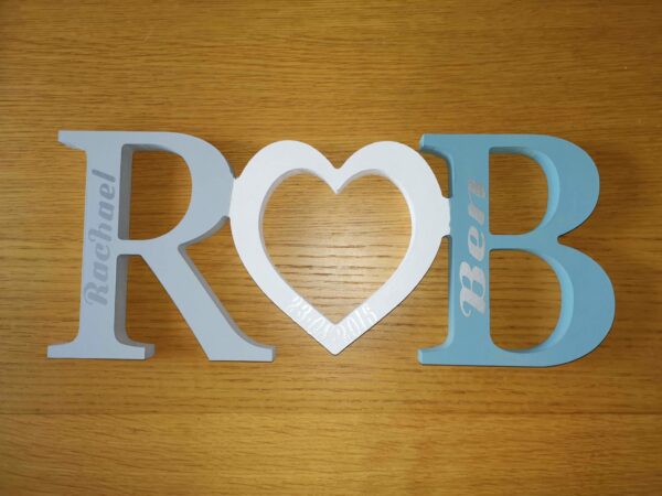 Personalised Initial love plaque - main product image