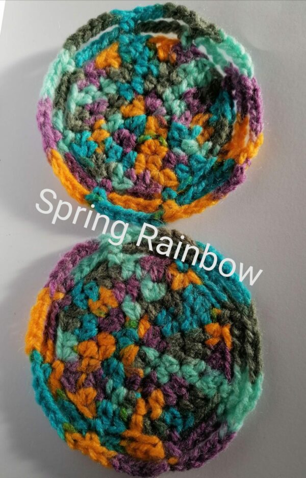 Handmade Crochet Rainbow Coasters - product image 2