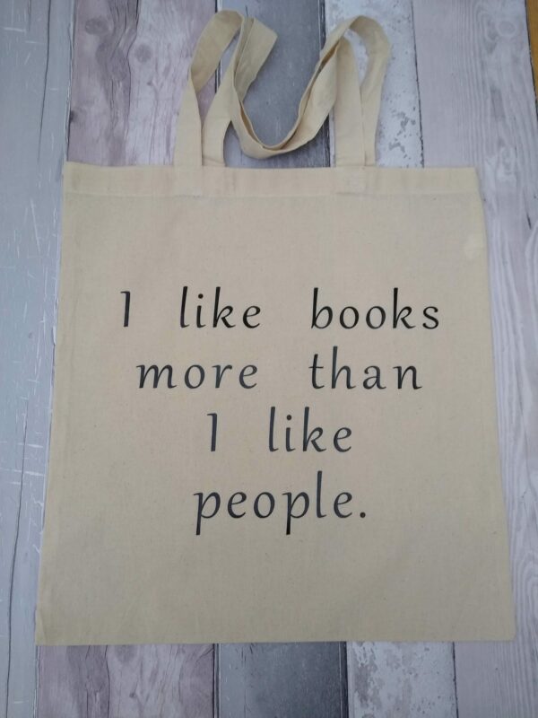 Book lovers tote bag. Natural cotton tote bag. Eco friendly gift. Reusable shopping bag. - main product image