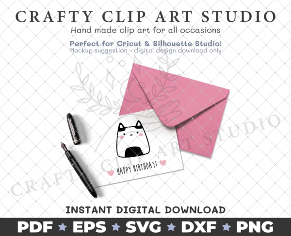 Kawaii Kitty Clip Art Bundle – 10 Cute Designs: SVG, DXF, PNG & More! - product image 3