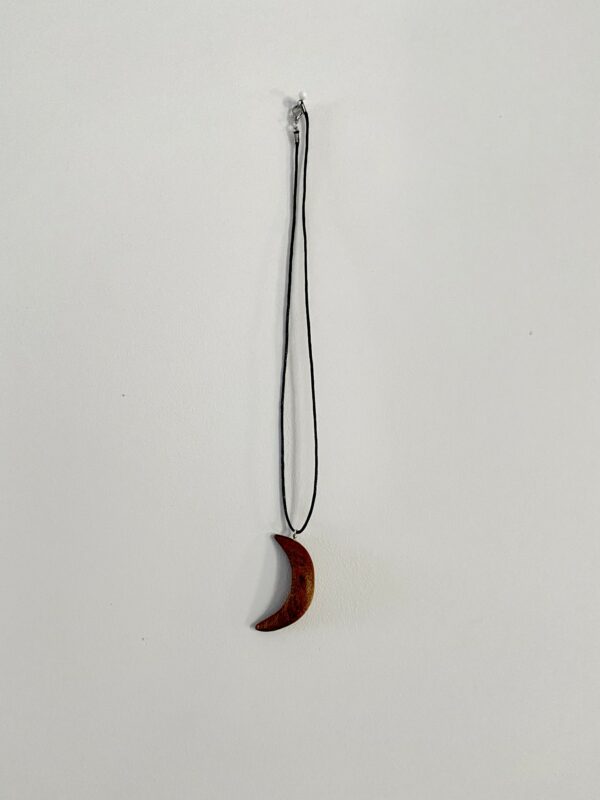 Hand-Carved Wooden Moon Pendant - product image 2