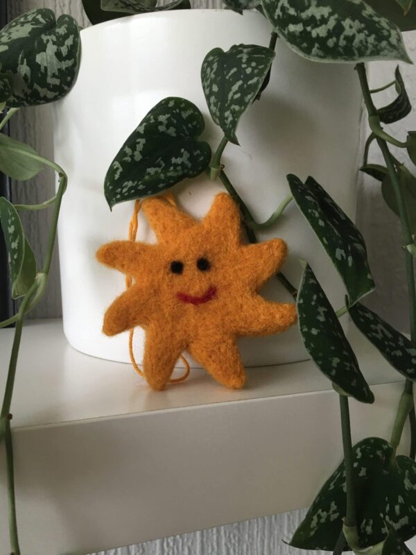 Needle felt hanging Sun - product image 3