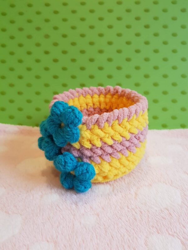 Handmade basket with flowers - product image 4