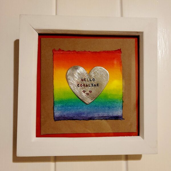 Framed Personalised Pewter Heart - product image 2