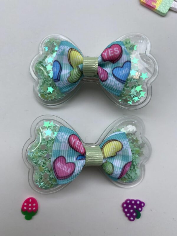 Mini Bow Shaker Hair Clip/Sparkly Hair Clip/Girls Hair Clip/Baby Hair Clip - product image 4