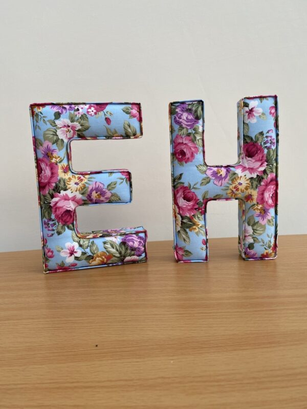 Decorative handmade padded fabric letters - main product image