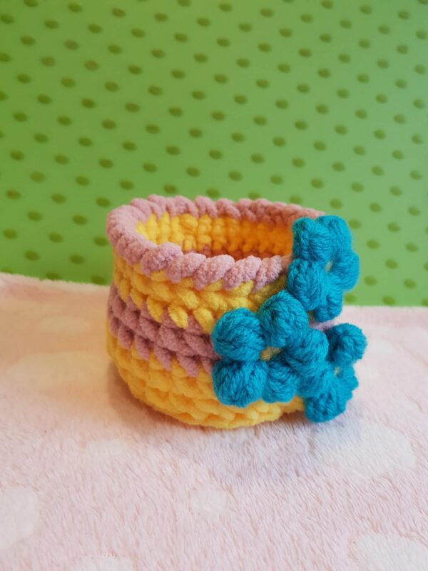 Handmade basket with flowers - product image 5